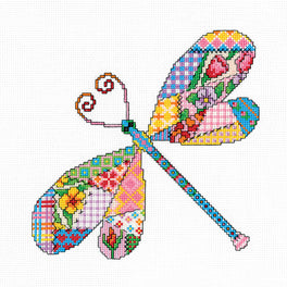 Patchwork Dragonfly - Heritage Cross Stitch Kit