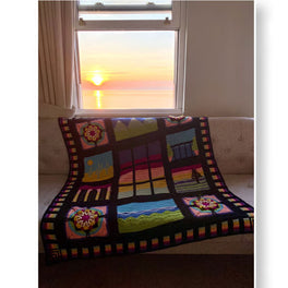 Rooms with a View Blanket CAL in King Cole Cottonsoft Dk - Lights Off - by Coastal Crochet