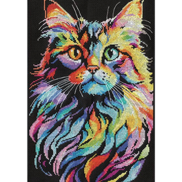 Colourful Cat- Design Works Cross Stitch Kit