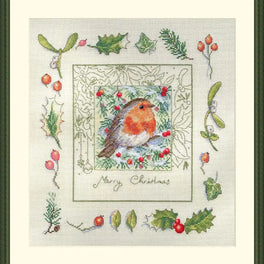 The Christmas Robin -  Merejka Cross Stitch Kit