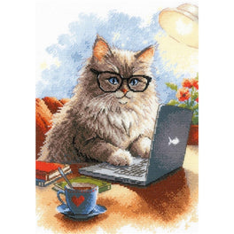 Writer of Meowmoirs - Riolis Cross Stitch Kit