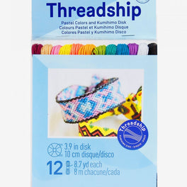 DMC - Threadship Pack of 12 Pastel Skeins + Kumihimo Disk