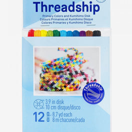 DMC - Threadship Pack of 12 Primary Skeins + Kumihimo Disk