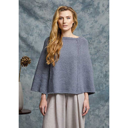 Eggplant Poncho in Rowan Denim Revive- Digital Version