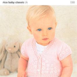 Embroidered Cardigans in Rico Baby Classic Dk (088)