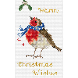 Warm Wishes Christmas Card Cross Stitch Kit