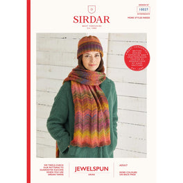 Scarf and Hat in Sirdar Jewelspun Aran - Digital Version