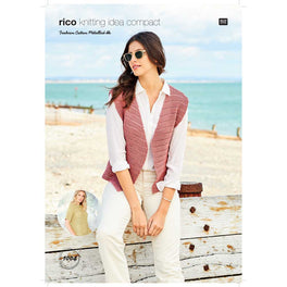Top and Waistcoat in Rico Fashion Cotton Metallise DK - Digital Version 1004