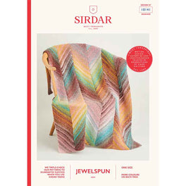 Knitted Bias Blanket in Sirdar Jewelspun Aran