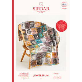 Crochet Granny Square Blanket in Sirdar Jewelspun Aran