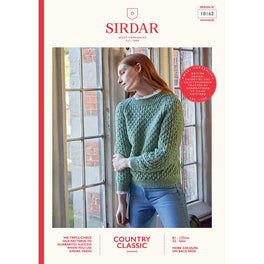 Free Download - Trellis Patterned Sweater in Country Classic Worsted