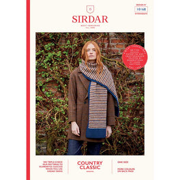 Free Download - Three Colour Scarf in Sirdar Country Classic Worsted
