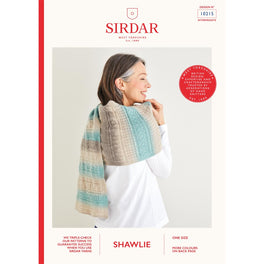 Long Textured Wrap Shawl in Sirdar Shawlie