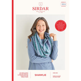 Relaxed Cable and Moss Stitch Snood in Sirdar Shawlie