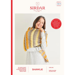Crescent Lace Striped Shawl in Sirdar Shawlie - Digital Version 10219