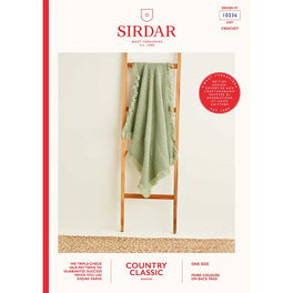 Herringbone Crochet Blanket With Tassels in Sirdar Country Classic Worsted - Digital Version 10236