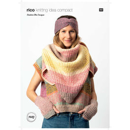 Triangular Shawl, Headband and Wrist warmers in Rico Creative Chic Unique Chunky