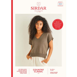 V Neck Sweater in Sirdar Country Classic 4ply - Digital Version 10241