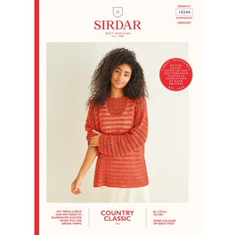Crochet Sweater in Sirdar Country Classic 4ply - Digital Version 10244