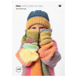 Hat and Wrist Warmers in Rico Creative Chic Unique Chunky 1026 - Digital Version