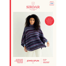 Textured Poncho in Sirdar Jewelspun Aran - Digital Version 10287