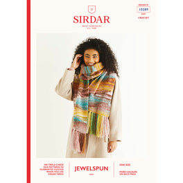 Crochet Fringed Scarf in Sirdar Jewelspun Aran
