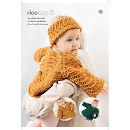 Cardigan Jumper and Headband in Rico Baby Classic Dk