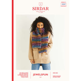 Free Download - Textured Scarf in Sirdar Jewelspun Aran