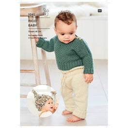 Babies Sweater, Leggings and Hat in Rico Dream Dk Uni - Digital Version 1041