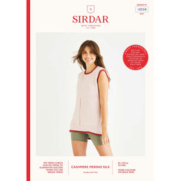 Swing Tipped Vest in Sirdar Cashmere Merino Silk Dk - Digital Version 10550
