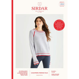 Sporting Edge Sweater in Sirdar Cashmere Merino Silk Dk - Digital Version 10554