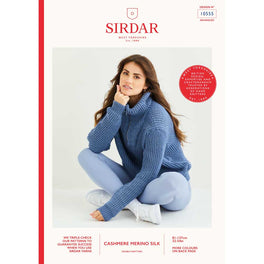 Medallist Zip Sweater in Sirdar Cashmere Merino Silk Dk - Digital Version 10555