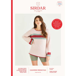 Ribbed Sweater in Sirdar Cashmere Merino Silk Dk