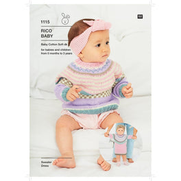 Sweater Dress in Rico Baby Cotton Soft Dk - Digital Version 1115