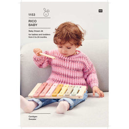 Cardigan and Sweater in Rico Baby Dream Dk - Digital Version 1153