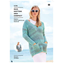 Sweater and Cardigan in Rico Fashion Light and Long Tweed Dk - Digital Version 1179
