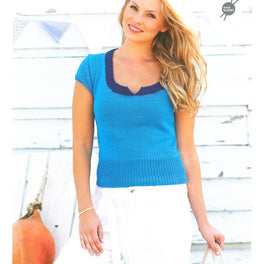 Ladies Tops in Rico Essentials Cotton Dk (154)
