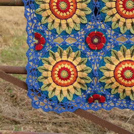 Fields of Gold Crochet Blanket Pattern by Janie Crow