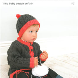 Cardigan & Hat in Rico Baby Cotton Soft Dk