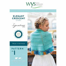 Elegant Crescent Shawl in West Yorkshire Spinners Signature 4ply