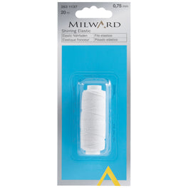 Milward Shirring Elastic - 20m x 0.75mm White