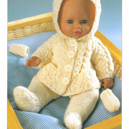 Doll's Jacket, Leggings and Mitts Outfit in Sirdar DK