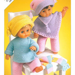 Doll's Poncho and Outfit in Sirdar DK