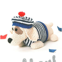 Babies Maritime Crochet Dog crocheted in Rico Baby Cotton Soft DK (327)