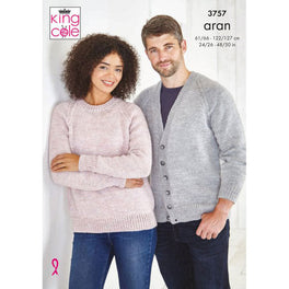 Cardigans and Sweaters in King Cole Fashion Aran - Digital Version 3757