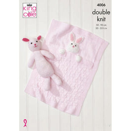 Baby Blankets And Bunny Rabbit Toy: Knitted in King Cole DK & Truffle