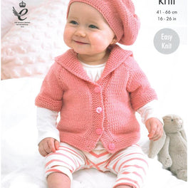Babies Cardigans and Beret in King Cole Cherish and Cherished DK