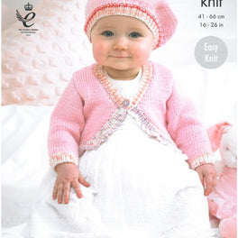 Babies Cardies and Beret in King Cole Cherish and Cherished DK