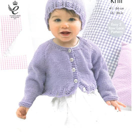 Babies Cardigans and Hat in King Cole Cherish and Cherished DK