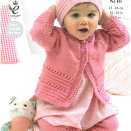 Babies Coat, Hat and Leggings in King Cole Cherish and Cherished DK